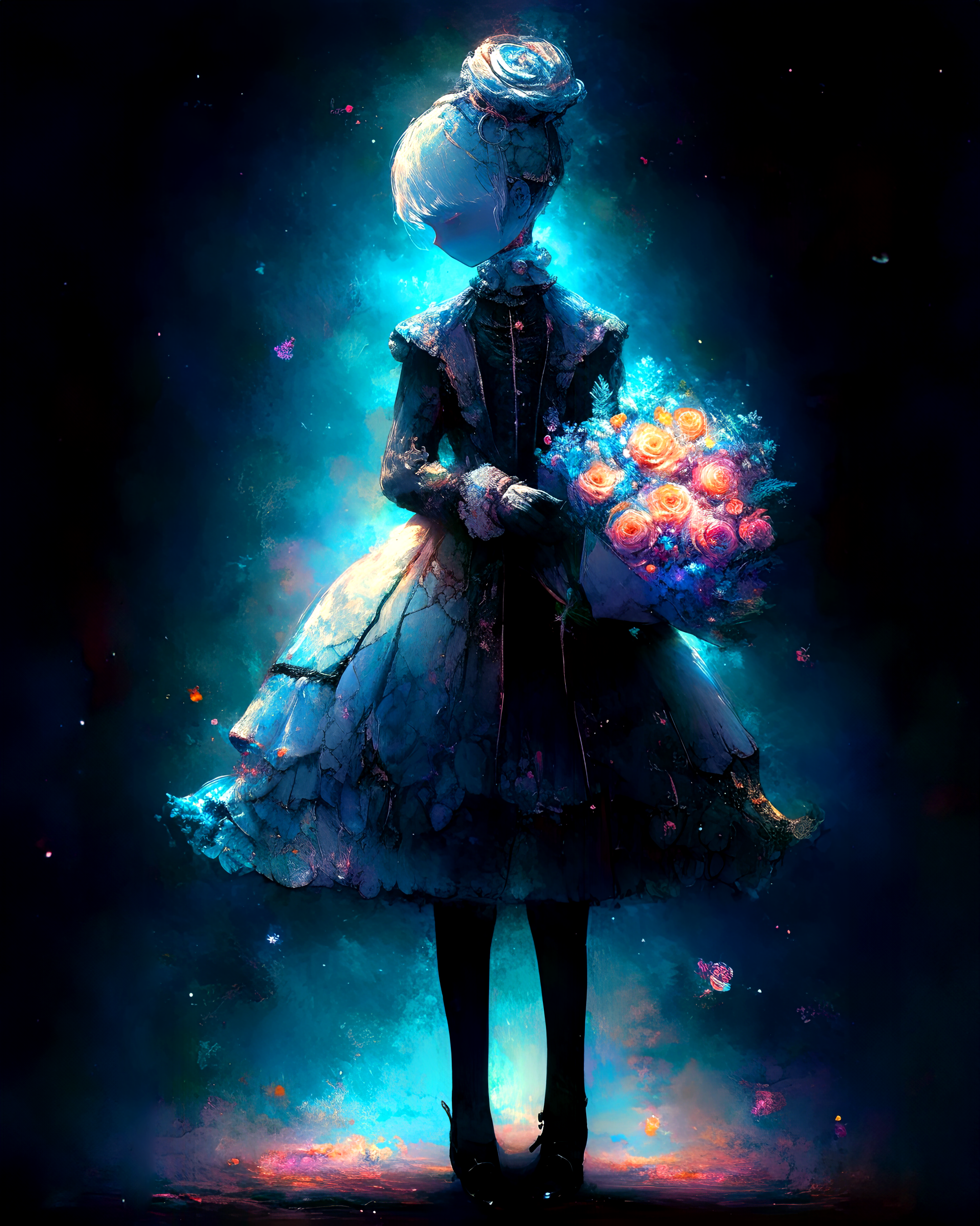 صورة مولدة بالذكاء الاصطناعي: cosmic gift (نموذج Midjourney - أنمي)