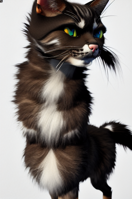 Stable Diffusion prompt: epic painting of a cat mixed wit...