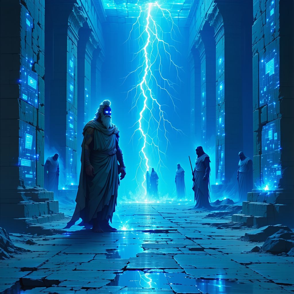 Stable Diffusion prompt: Ancient mythological gods, rewri...