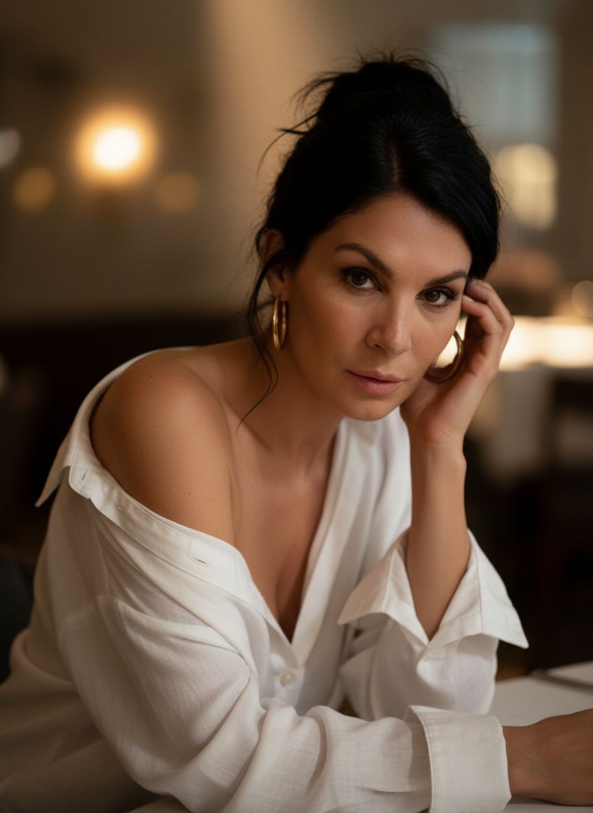 Nano Banana prompt: Date night with a beautiful mature female instagra... - Nano Banana