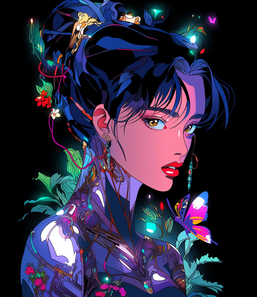 صورة مولدة بالذكاء الاصطناعي: Midjourney prompt: a poster for one of the women of dc comics, in the... (نموذج Midjourney - أنمي)