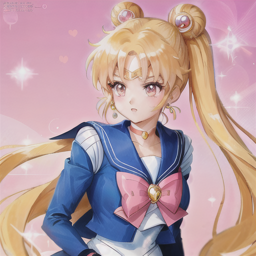 صورة مولدة بالذكاء الاصطناعي: AbyssOrangeMix3 (AOM3) prompt: anime girl with blonde hair and a jacket with a pi... (نموذج AbyssOrangeMix3 (AOM3) - أنمي)