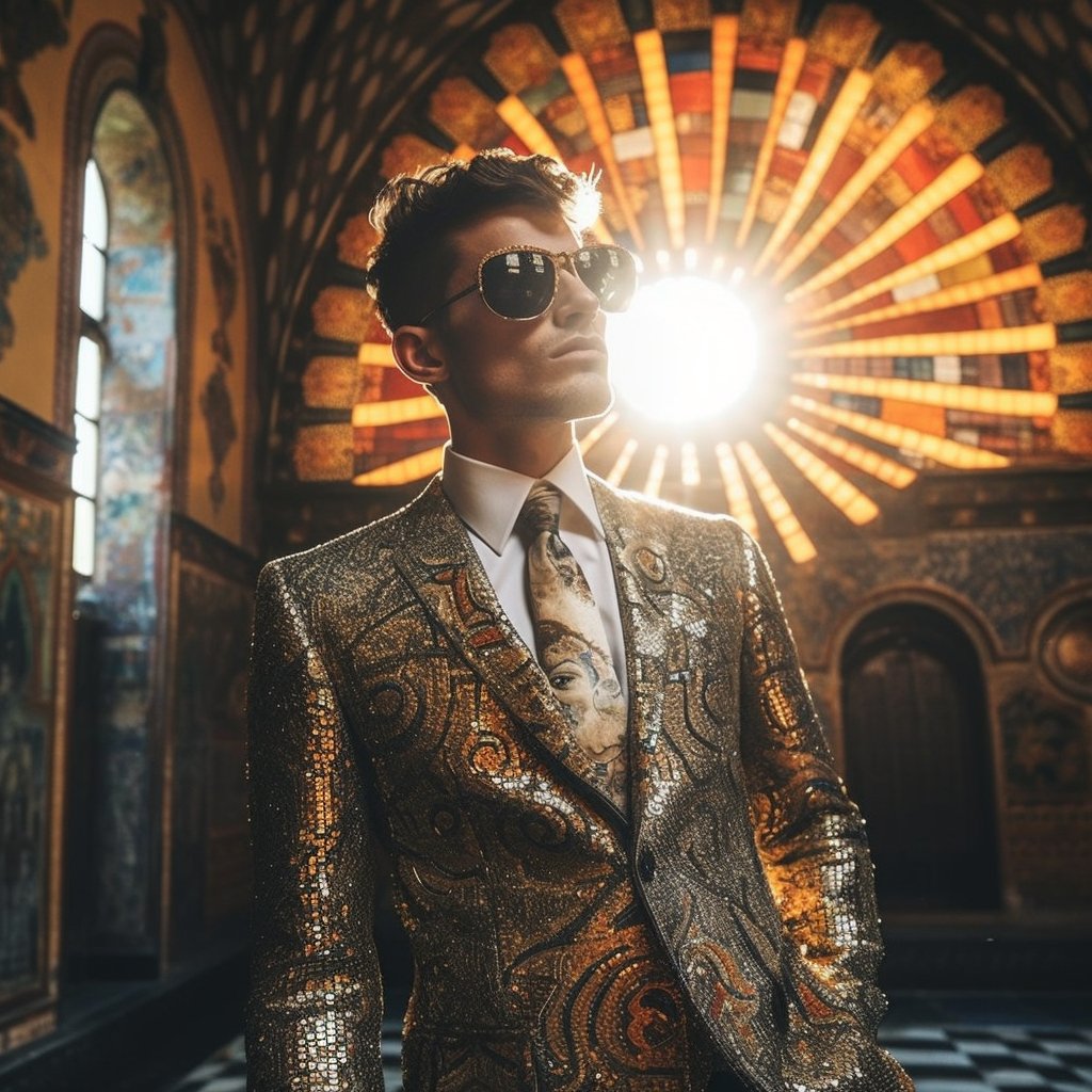 AI generated: Midjourney prompt: Justiniano I like a devil instagram model standing... (Midjourney - Portraits)