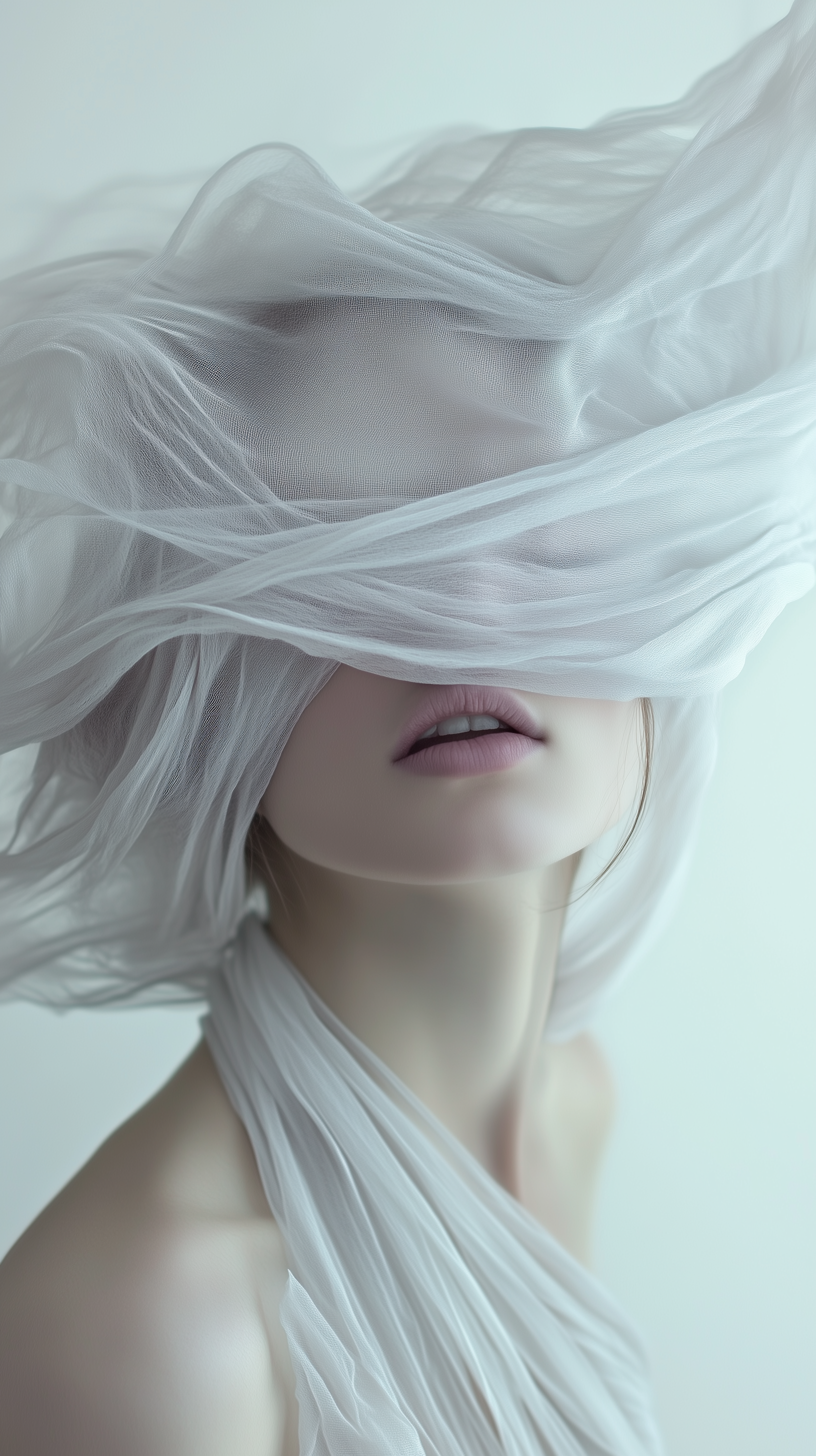 AI generated: Midjourney prompt: depict a surreal portrait of a woman, her head dra... (Midjourney - Portraits)