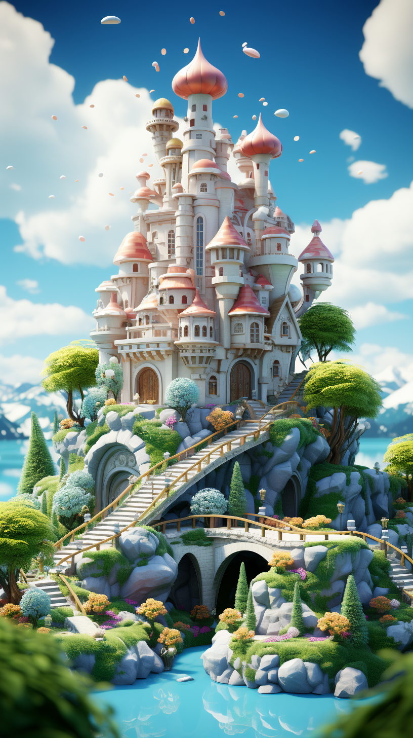 AI generated: Midjourney prompt: yoshi::1 island world,fancy,3D,game, clay material... (Midjourney - 3d Renders)