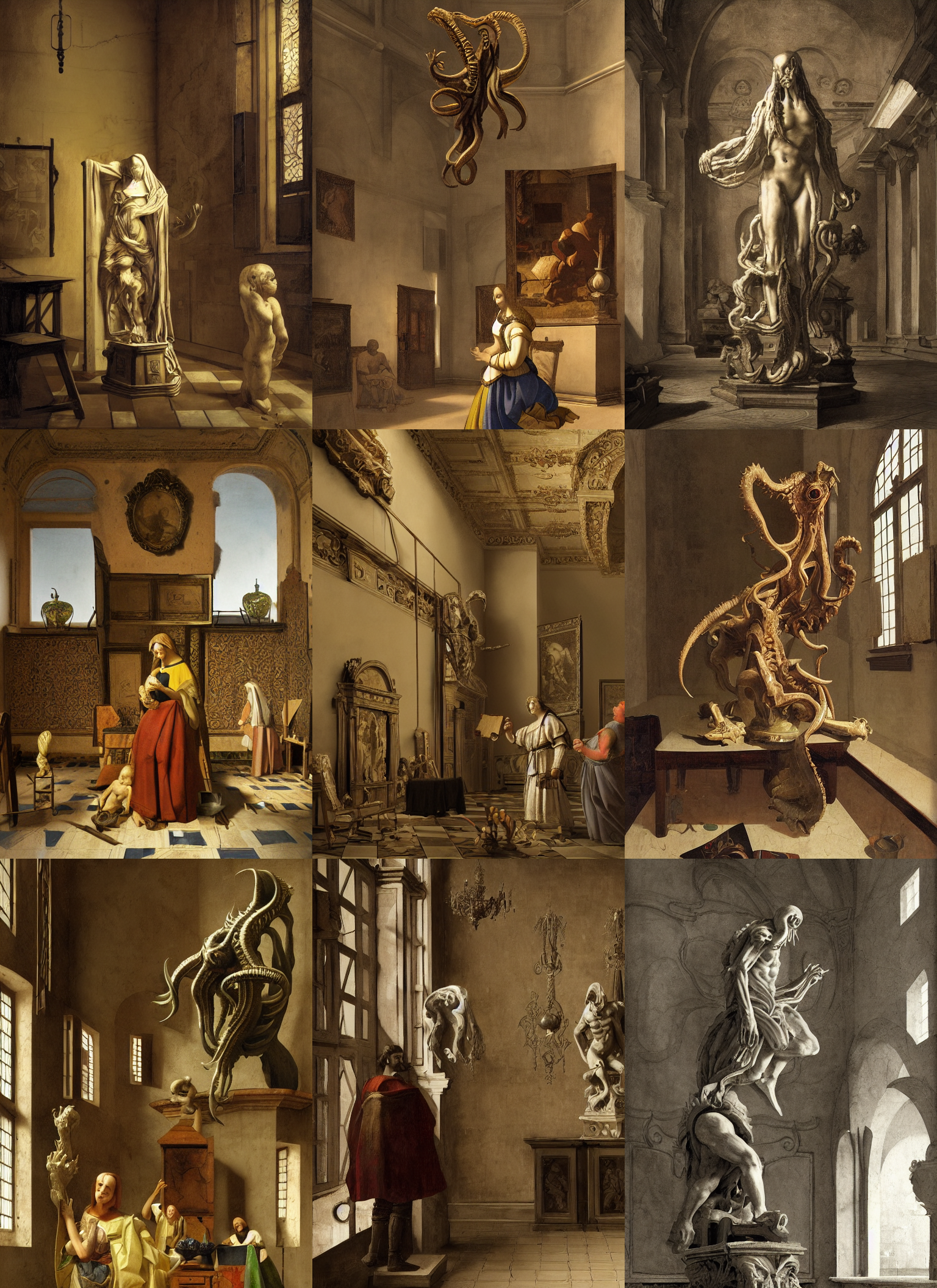 Stable Diffusion prompt: italian renaissance indoor works...
