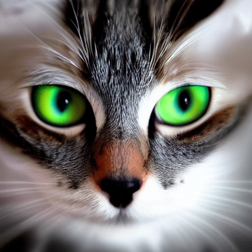 Stable Diffusion prompt: A cat with galaxy eyes