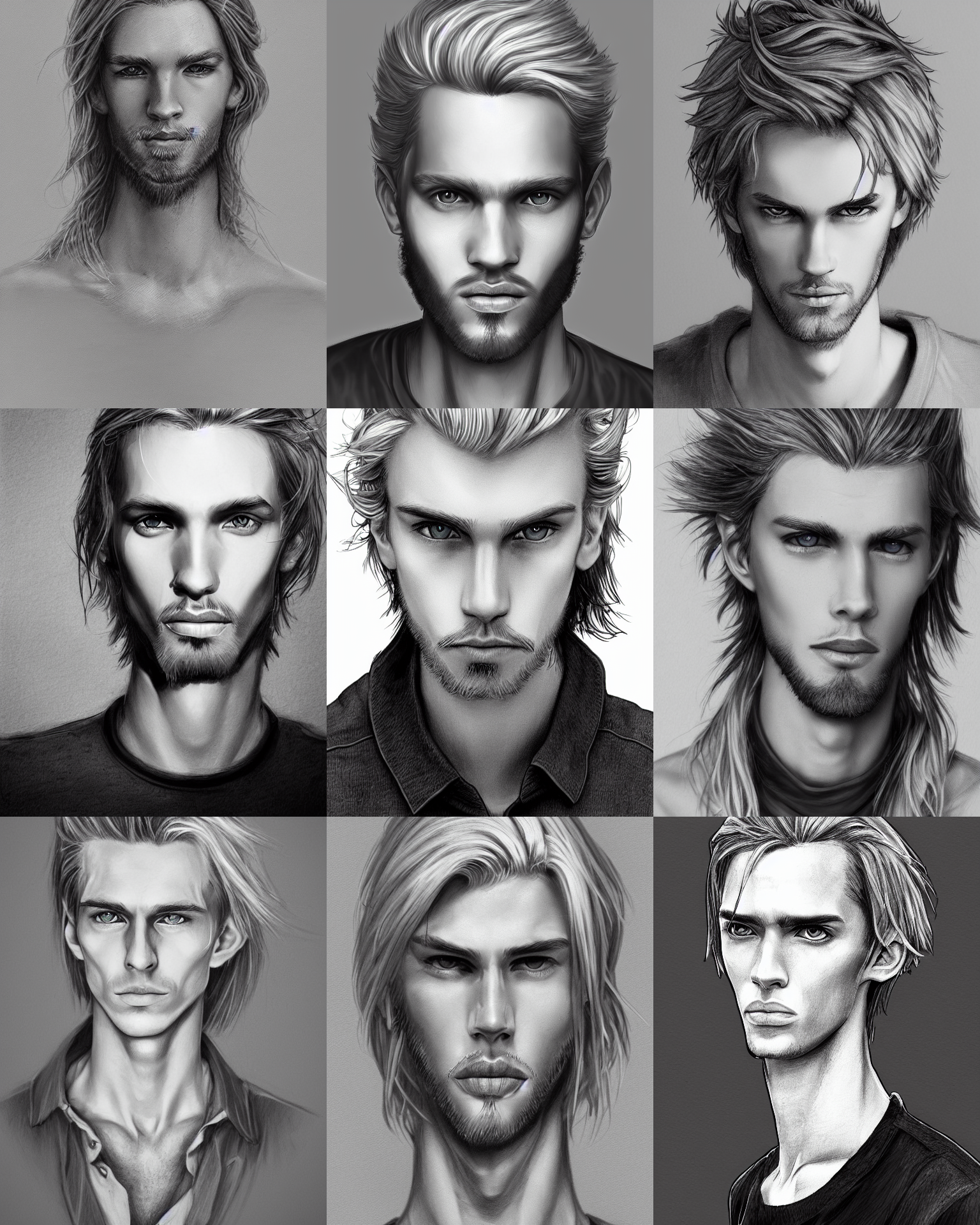 Stable Diffusion prompt: black and white pencil portrait ...