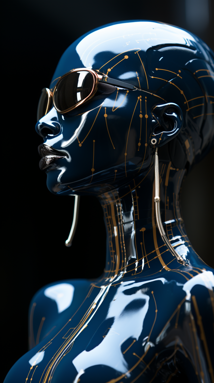 AI generated: Midjourney prompt: artificial person in space, in the style of futuri... (Midjourney - Concept Art)