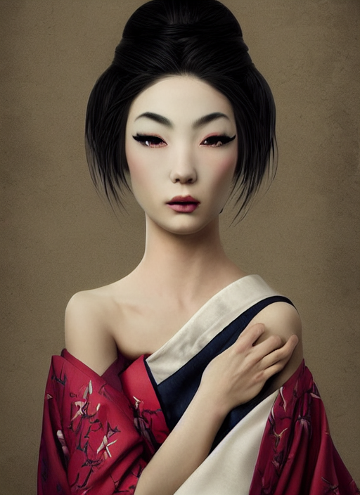 Stable Diffusion prompt: pretty seductive geisha with a s...