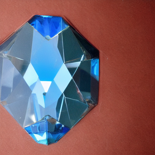 Stable Diffusion prompt: /a blue glass shield with a refl...