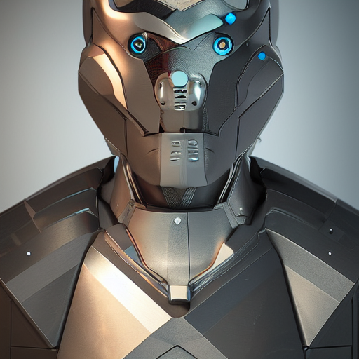 Stable Diffusion prompt: A humanoid made of sci fi metal ...