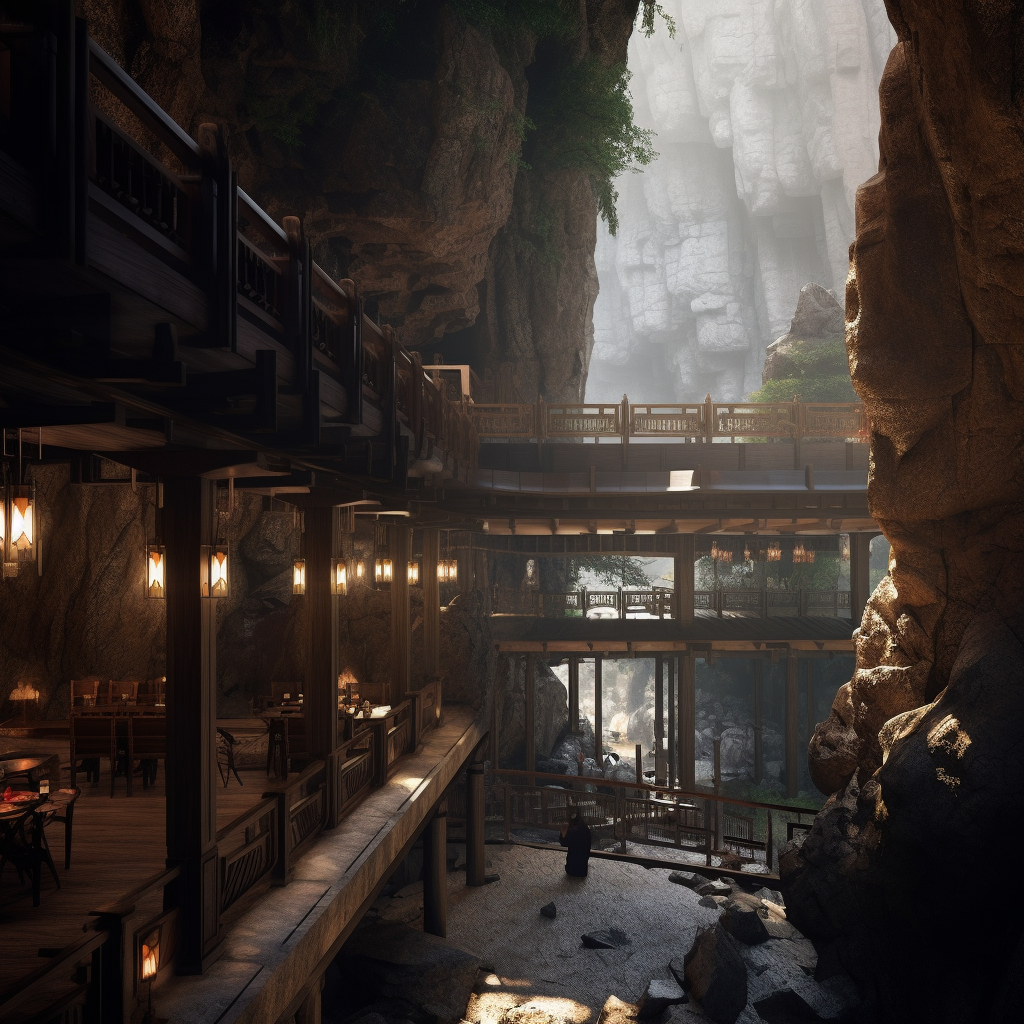 Midjourney prompt: architecture interior, Japanese imperi...