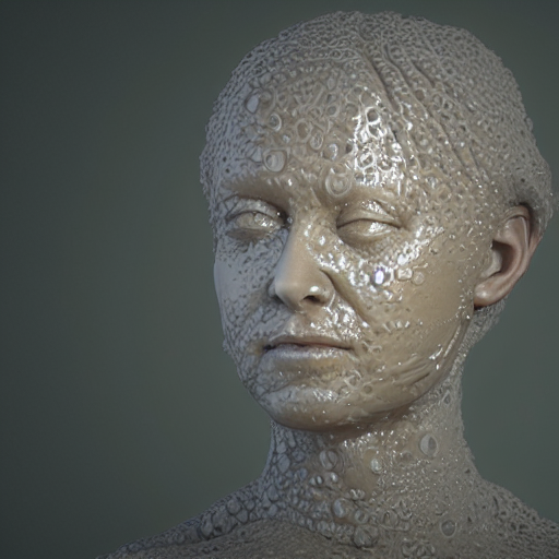 Stable Diffusion prompt: a sculpture made of water in the...