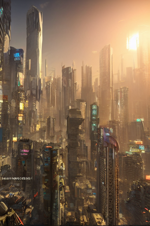 Stable Diffusion prompt: cyberpunk cityscape like tokyo n...
