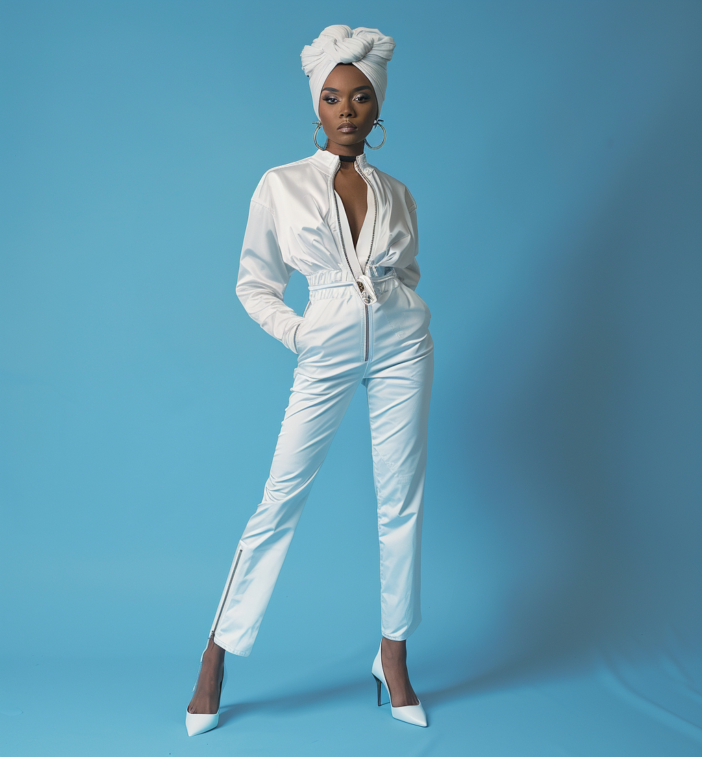 AI generated: Midjourney prompt: A full body photo of an attractive black woman wea... (Midjourney - Fashion)