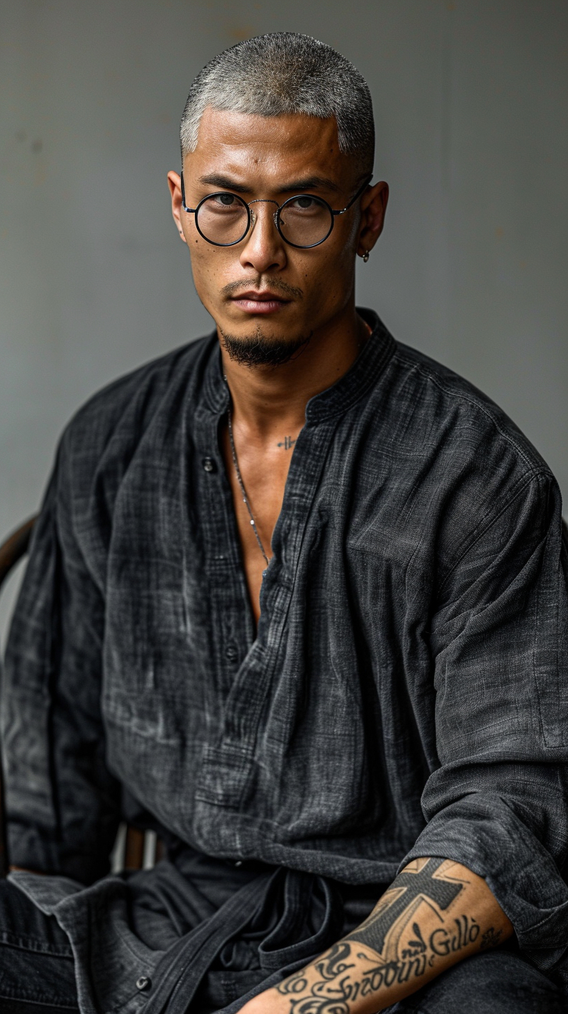 Midjourney prompt: photograph, long range shot, fashion model, male, ... - Midjourney