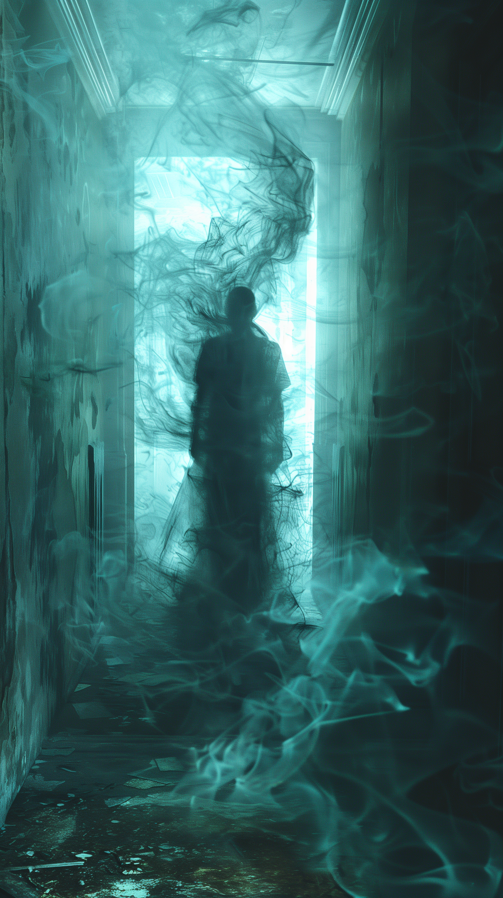 AI generated: Midjourney prompt: surreal and atmospheric image, figure standing in ... (Midjourney - Concept Art)