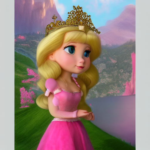 Stable Diffusion prompt: Little blond princess in the sty...