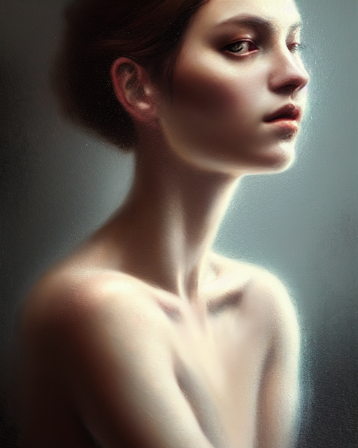 Stable Diffusion prompt: half body portrait of beautiful ...