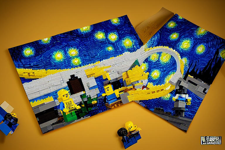 Stable Diffusion prompt: a wholesome Lego product photo,
