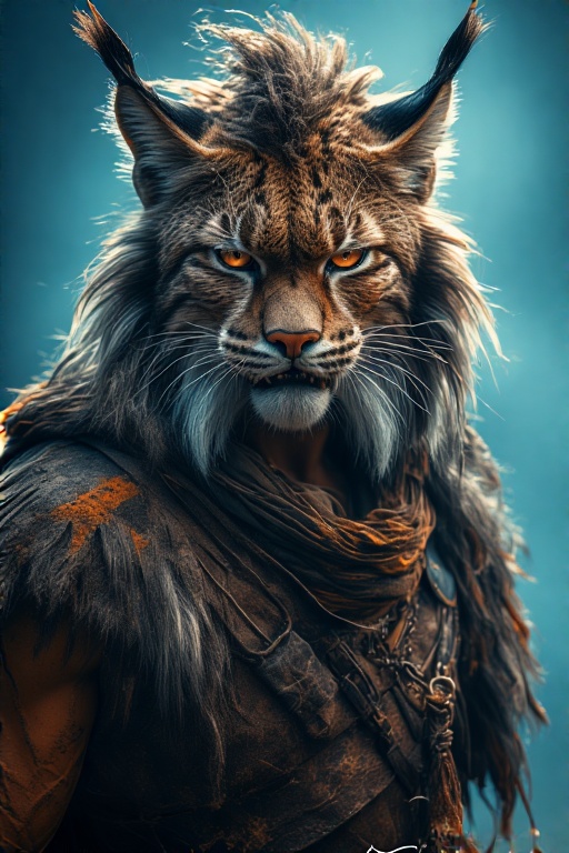 AI generated: ChatGPT Image prompt: portrait of a lynx man, gardener of dragonkind, vi... (ChatGPT Image - Portraits)