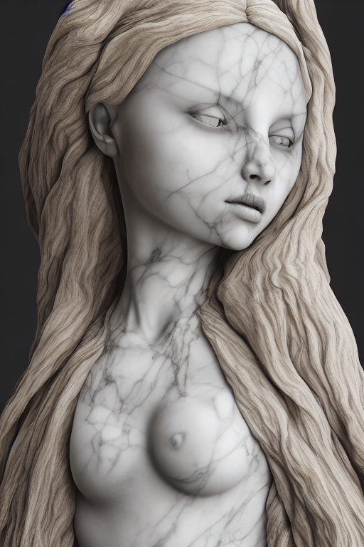 Stable Diffusion prompt: highly detailed marble sculpture...