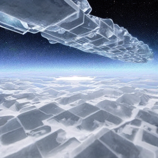 Stable Diffusion prompt: Flat earth, ice wall, angel army...