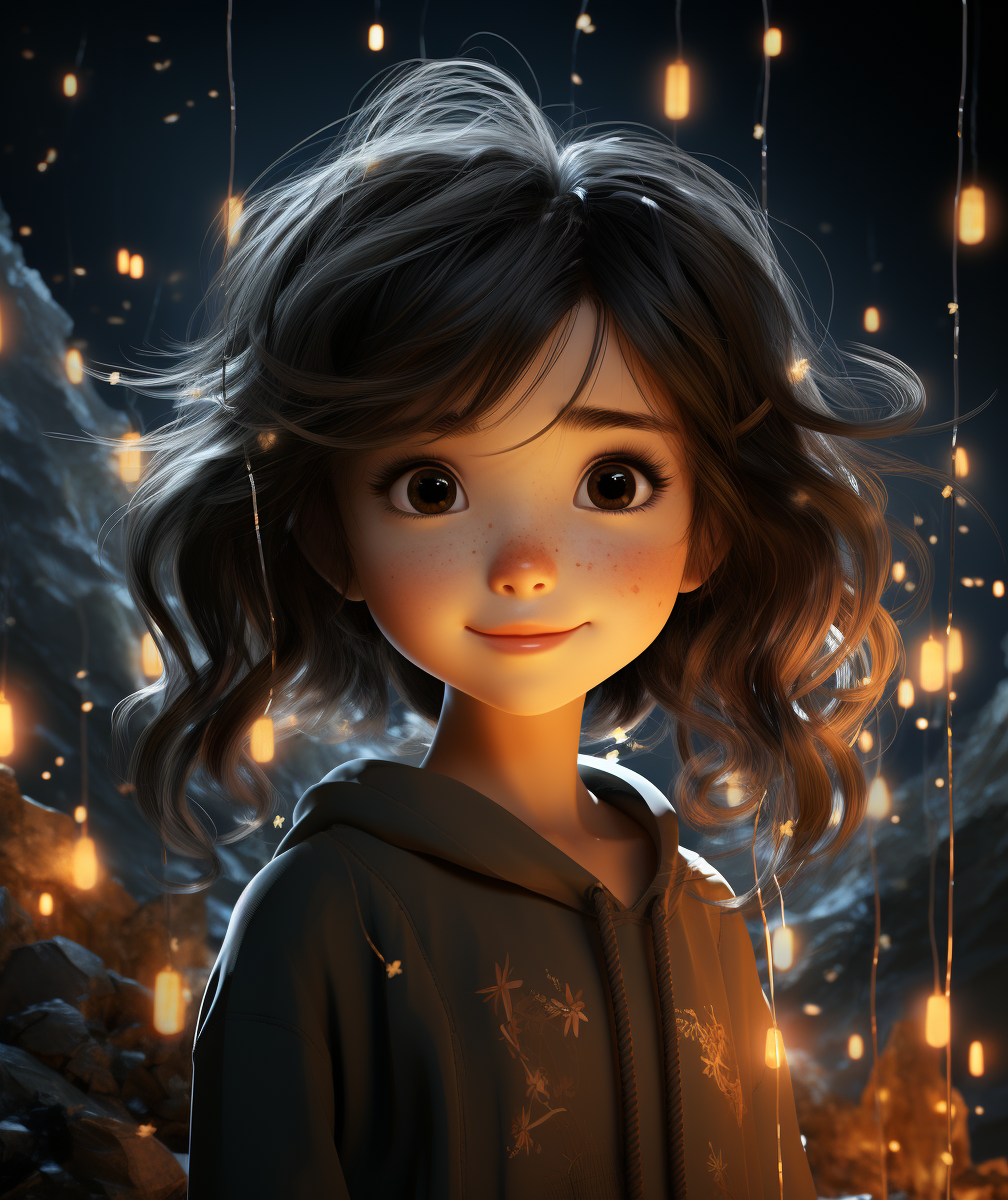 Midjourney prompt: an asian girl with big eyes and dark hair, in the ... - Midjourney