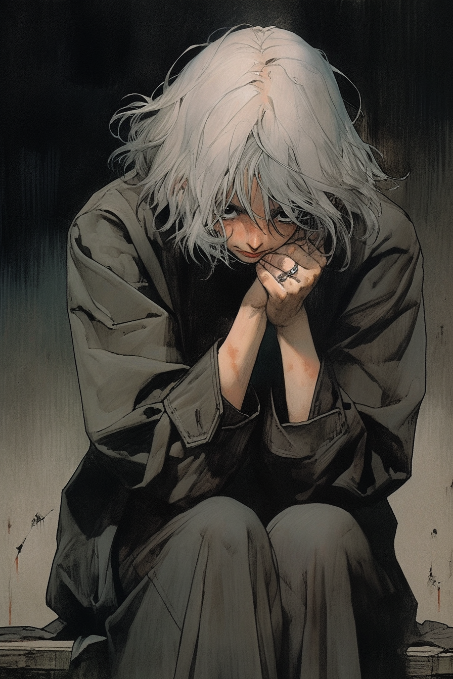 Midjourney prompt: A melancholic anime resonating with deep emotions,... - Midjourney