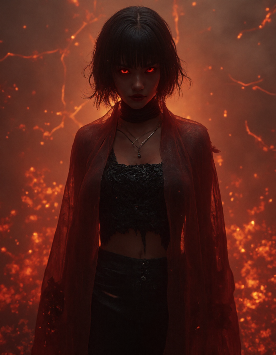 FLUX prompt: Hell fashion photo of a 24 year old asian female e... - FLUX