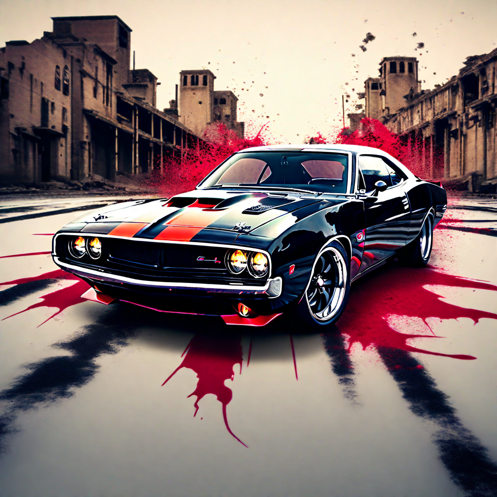 AI generated: "The Dark Bloodthirsty Chariot" (Stable Diffusion - Concept Art)