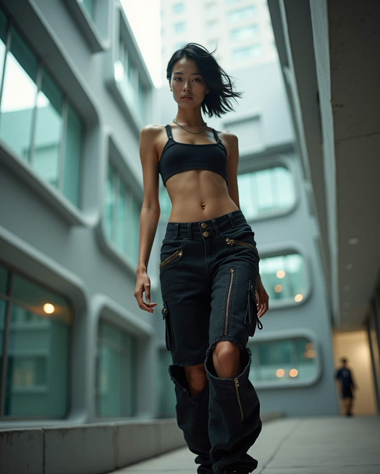 AI generated: FLUX prompt: photo of a slim, small breast, flat chest, abs, yo... (FLUX - Fashion)