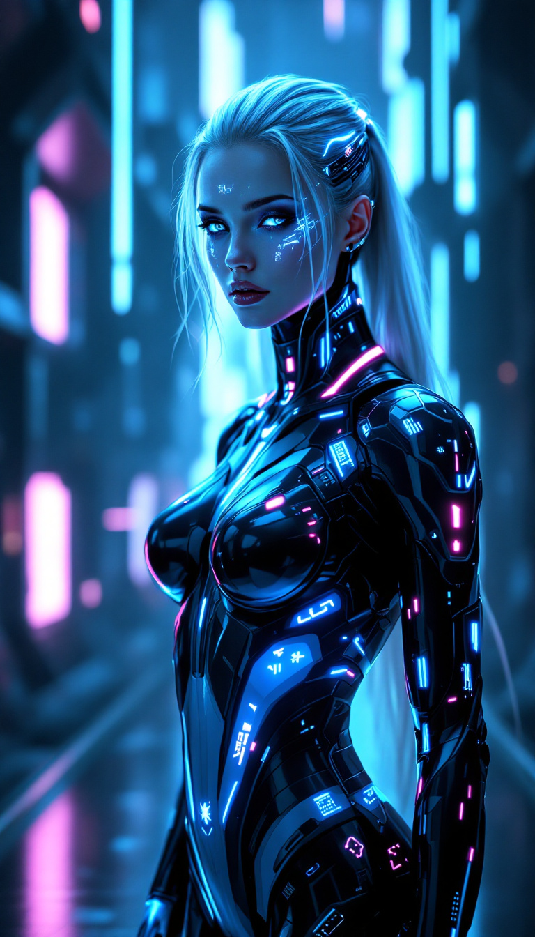صورة مولدة بالذكاء الاصطناعي: FLUX prompt: An ultra-realistic, full-body portrait of an enigm... (نموذج FLUX - عمارة وتصميم)