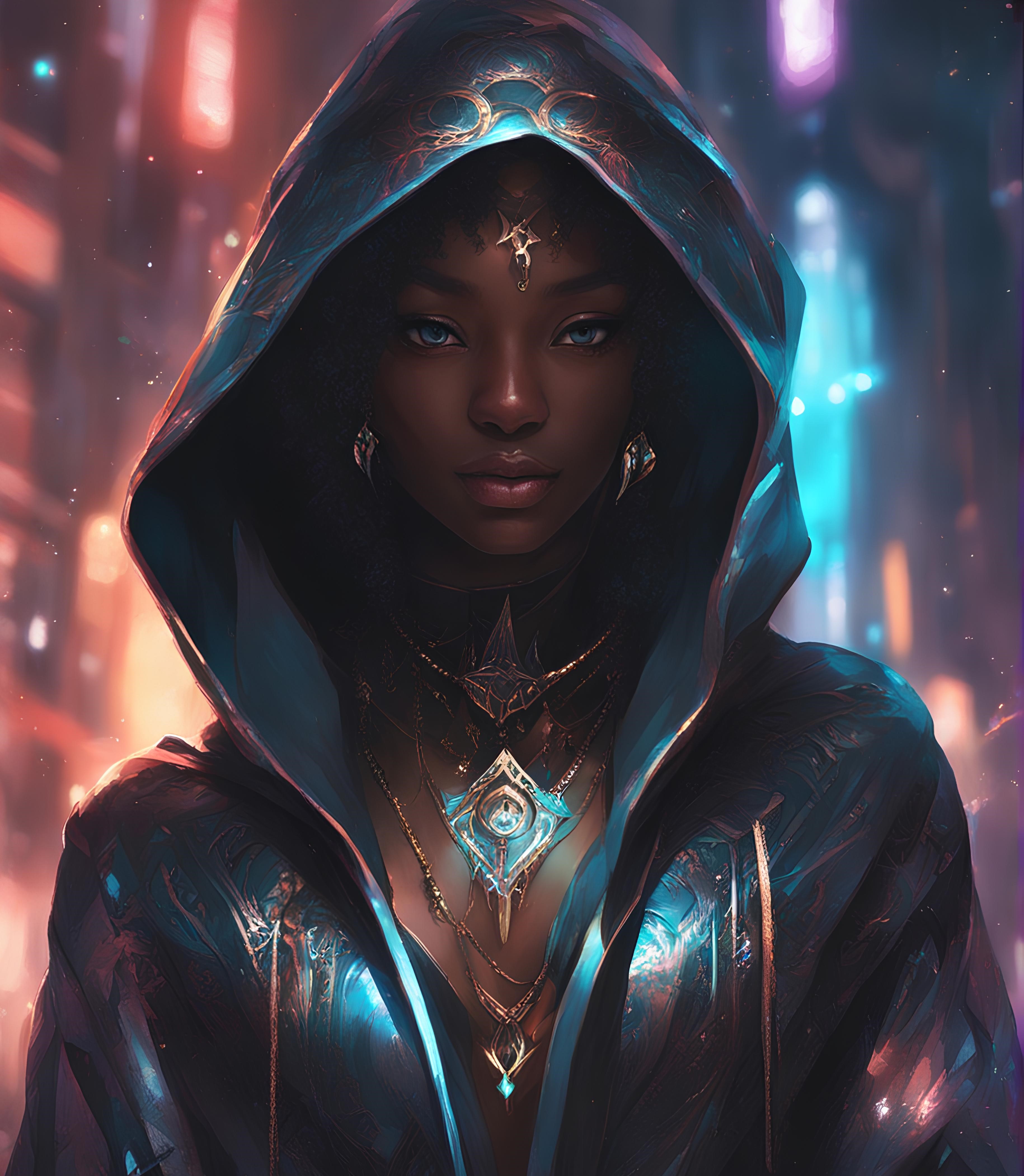 Deliberate prompt: a close up of a person wearing a hoodie, digital a... - Deliberate