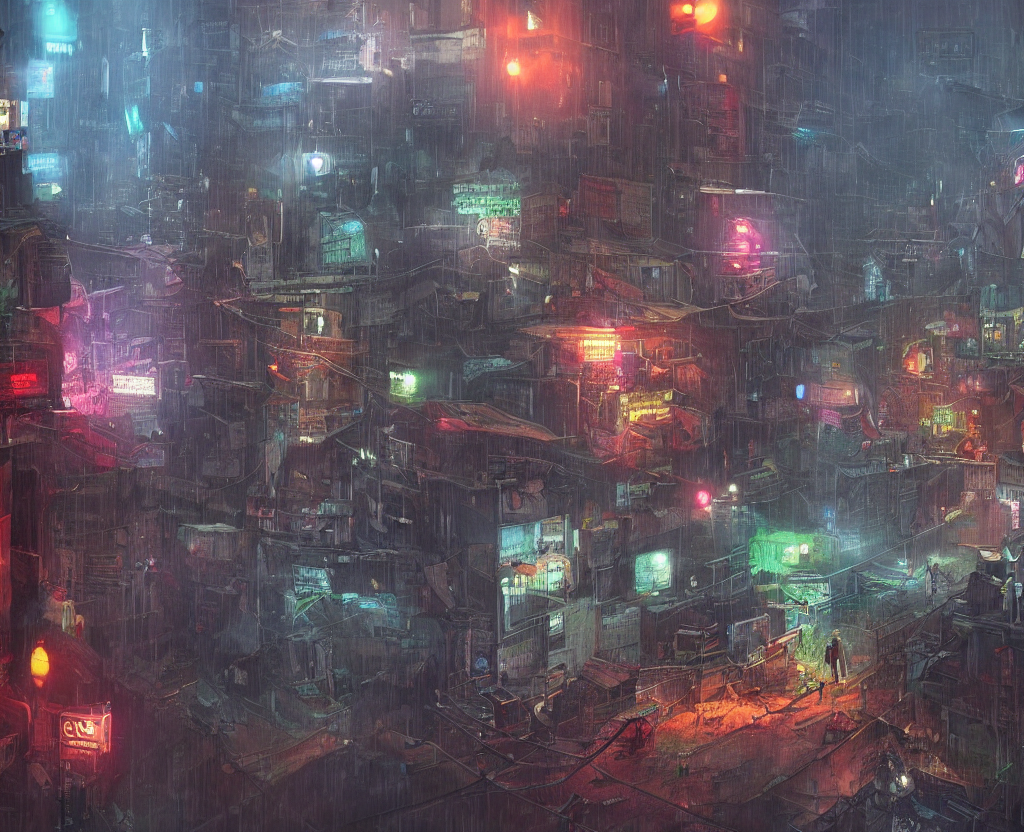 Stable Diffusion prompt: the city of kathmandu in a dysto...