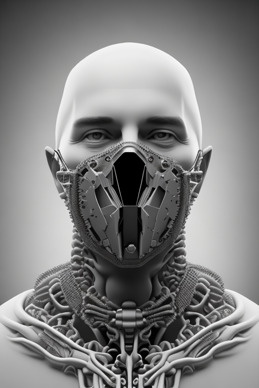 AI generated: Openjourney prompt: A detailed monochromatic vector low camera angle f... (Openjourney - 3d Renders)