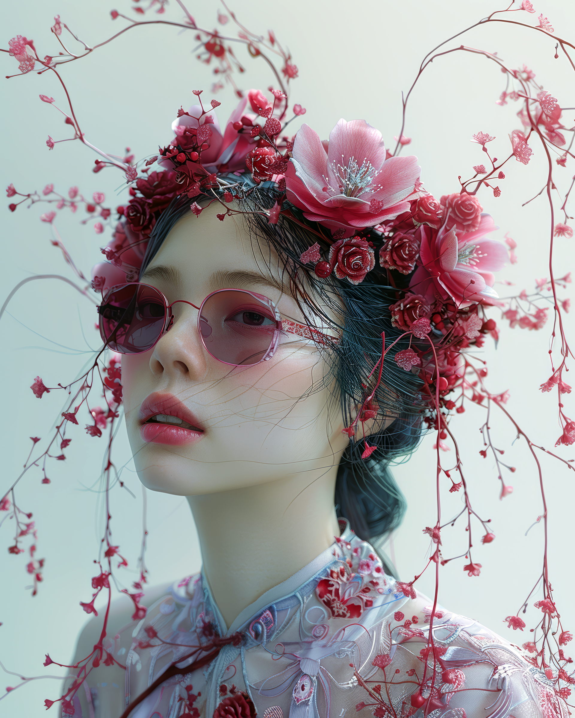 AI generated: Ancient Magenta (Midjourney - Portraits)
