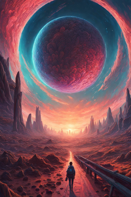 Stable Diffusion prompt: beautiful alien landscape,sci fi...