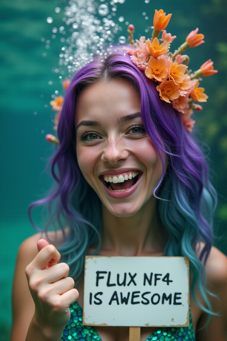 FLUX prompt: Frontal portrait of a whimsical and colorful 30 ye... - FLUX