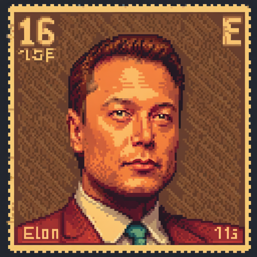 صورة مولدة بالذكاء الاصطناعي: Midjourney prompt: Elon Musk, SAI Pixel Art (نموذج Midjourney - فن مفاهيمي)