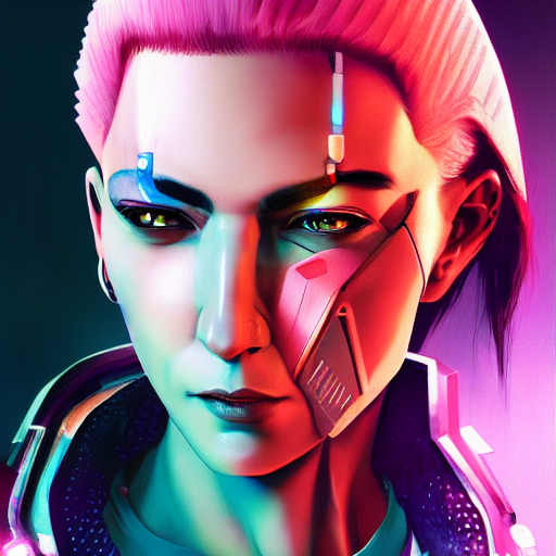 Stable Diffusion prompt: Cyberpunk 2077 characters, digit...