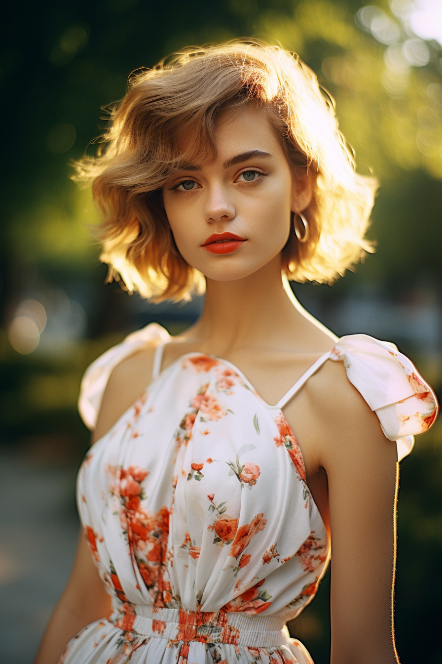 AI generated: Midjourney prompt: analog style, professional fashion photo of 18 ye... (Midjourney - Photography)