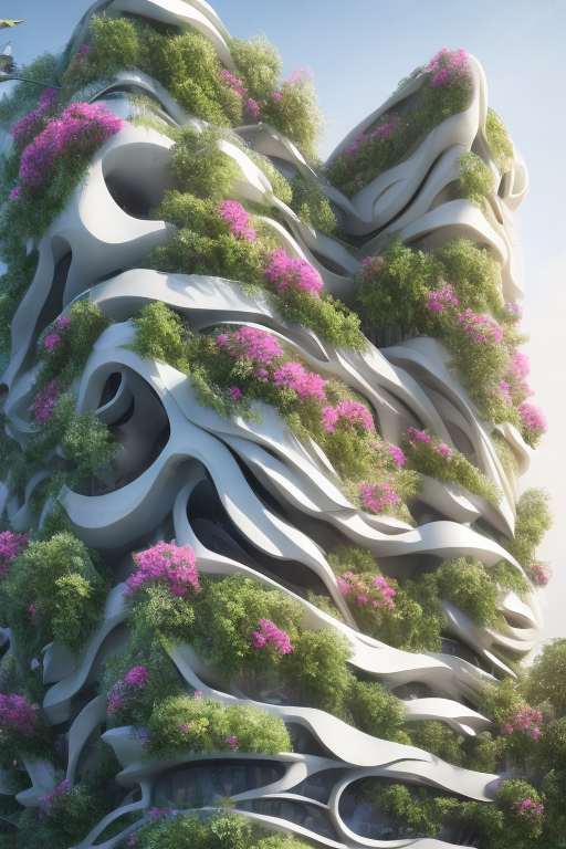 صورة مولدة بالذكاء الاصطناعي: Openjourney prompt: A aerial 3D rendering 2D elevation of a mid rise b... (نموذج Openjourney - عمارة وتصميم)