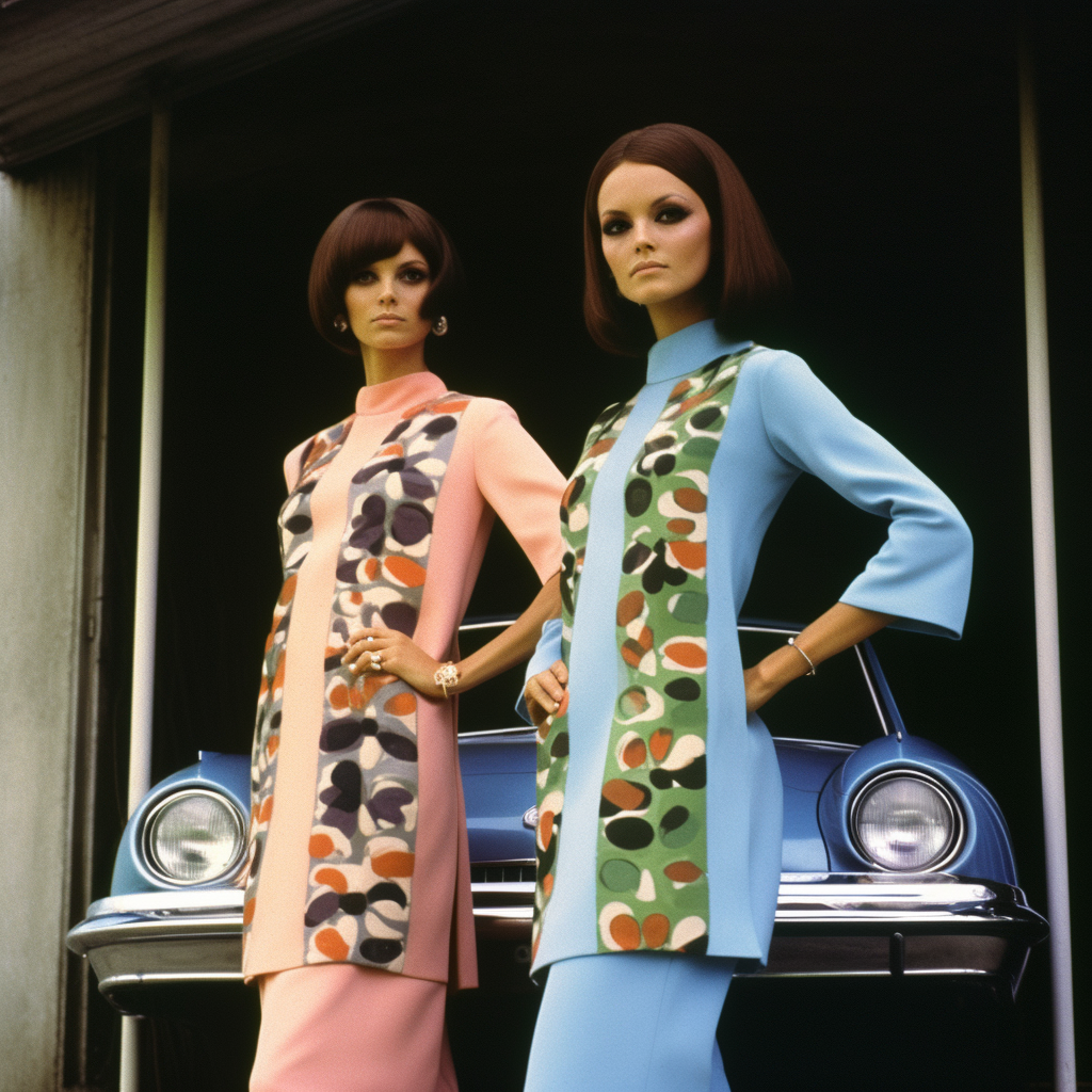 Midjourney prompt: high fashion, vogue, 1967 --c 25 --no no ugly, def... - Midjourney