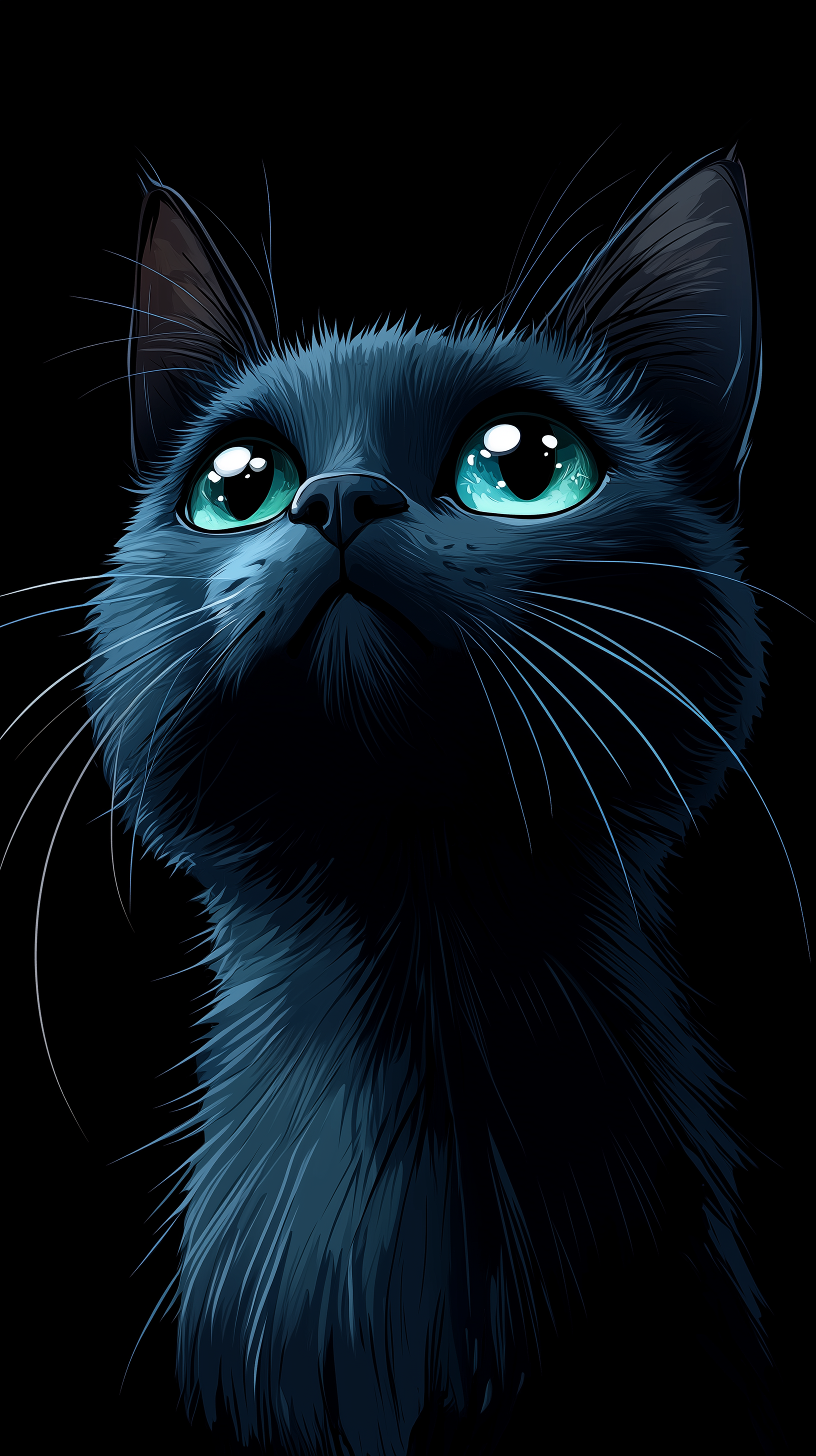 AI generated: Midjourney prompt: cartoon, dollish cute russian blue cat face, emera... (Midjourney - Concept Art)