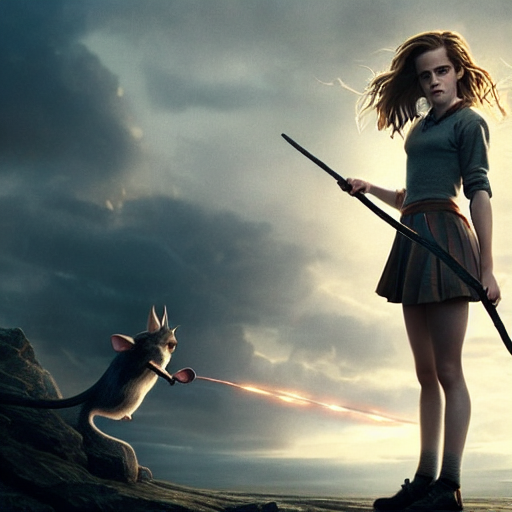 Stable Diffusion prompt: emma watson as hermione granger,...