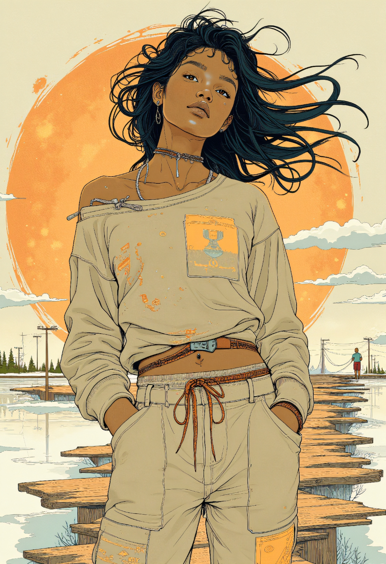 AI generated: FLUX prompt: Image Drawing deconstucivist Fashion of a 24 year ... (FLUX - Anime)