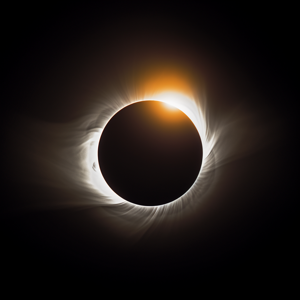 AI generated: Midjourney prompt: The total solar eclipse seen from the surface of E... (Midjourney - Photography)