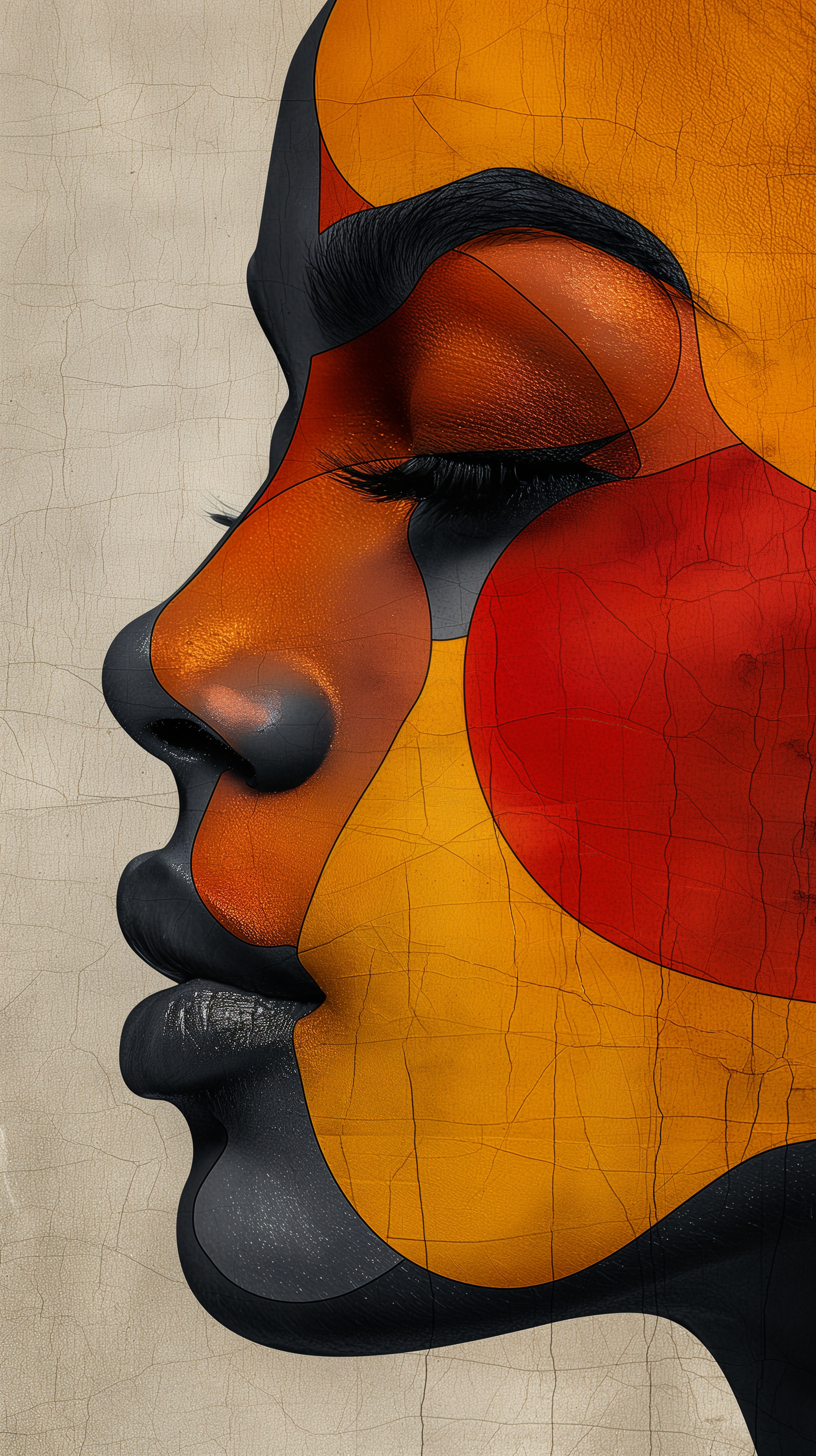 صورة مولدة بالذكاء الاصطناعي: Midjourney prompt: illustration art, outlines, black woman, face, thr... (نموذج Midjourney - صور شخصية)